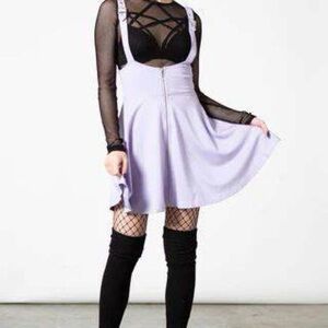 Killstar pastel Lilac Suspender Skirt